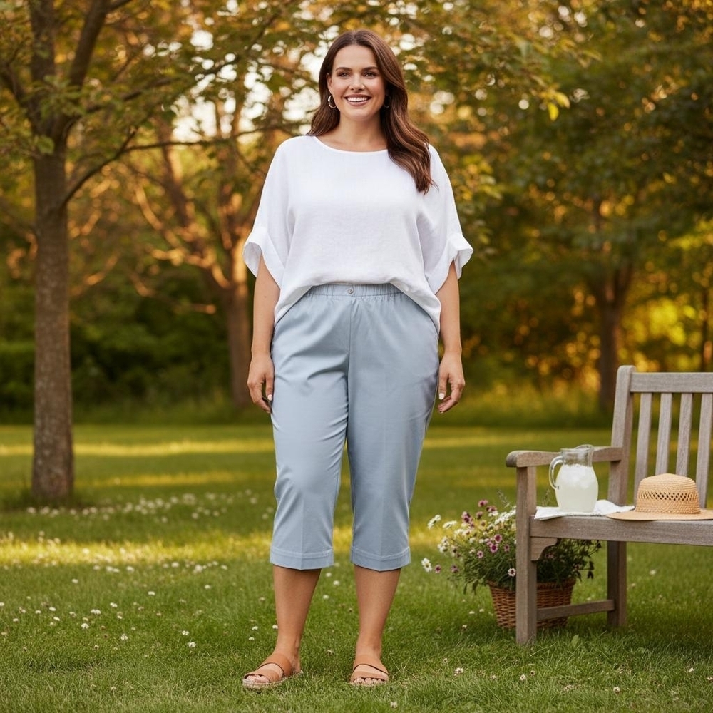 Appleseed's Blue Cropped Pants Size 16